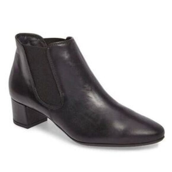 Paul Green Nell Hydro Water Resistant Leather Booties Black Size 6.5 - Picture 1 of 7